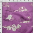 thumbnail image 4 of oneOone Silk Tabby Purple Fabric Asian Japanese Floral Birds With Plants Craft Projects Decor Fabric Printed By The Yard 42 Inch Wide, 4 of 4