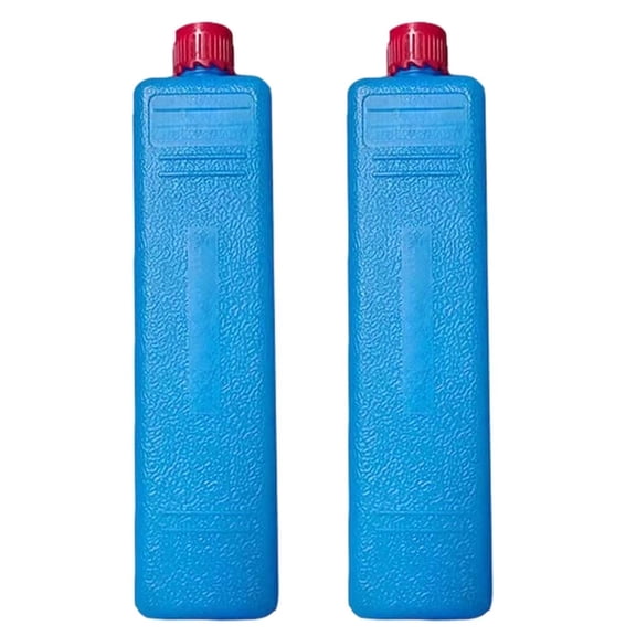 2PCS Reusable Ice Pack Bottles for Coolers - Slim Long-Lasting Freezer Ice Packs, Refillable Cold Bottles for Lunch Boxes Camping Fishing Drinks, Blue,2PCS