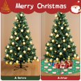 thumbnail image 4 of 48 Inch Christmas Tree Skirt – Velvet Plush Tree Mat, Soft Thickened Polyester with Red Ties, Single-Sided Printing, Available in 30in/36in/48in, Perfect for Holiday Xmas Tree Decoration, 4 of 7