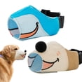 thumbnail image 1 of 2PCS Cute Funny Dog Muzzles - Adjustable Breathable Gentle Cloth Dog Mouth Cover for Anti-Barking, Size S, 1 of 5