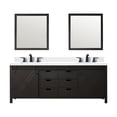 thumbnail image 2 of Marsyas 84 in W Brown Double Vanity, Cultured Marble Top, Faucet Set and 34 in Mirrors, 2 of 3