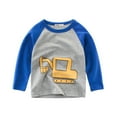 thumbnail image 1 of KYAIGUO T-Shirt Décontracté à Manches Longues pour Garçons Tout-Petits 1-9 Ans T-Shirt Bébé Printemps Automne Col Rond, 1 of 9