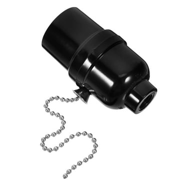 ITSELFER 2pcs Pull Chain Lamp Socket Replacement Vintage Lamp Socket E26 Standard Threaded Base Metal Lamp Socket With Pull Chain Switch For Table Floor Lamps