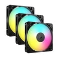 thumbnail image 1 of Ventilador Corsair RS120 ARGB 120 mm PWM 2100 RPM, paquete triple negro, 1 of 7