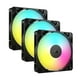 thumbnail image 1 of Ventilador Corsair RS120 ARGB 120 mm PWM 2100 RPM, paquete triple negro, 1 of 7