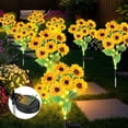 thumbnail image 2 of Goodea 12 Sunflower Lights Outdoor Garden Decor, Solar Flowers Lights Waterproof, Sunflowers Gifts for Mom Women Grandma Birthday, Decorative Stakes Lights for Landscape Yard Patio Lawn, 2 PACK, 2 of 6
