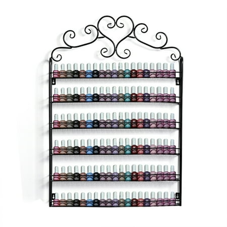 6 Tier Nail Polish Organization Rack Wall Mount Holder 6 Tier Nail Polish Organization Rack Wall Mount Holder