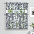 thumbnail image 2 of Vintage Boho Curtains 36 Inch Short - 3 Panel Farmhouse Floral Set with Rustic Wildflowers, Rod Pocket Window Treatment for Country Kitchen Decor, 2 of 6