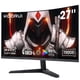 thumbnail image 1 of KOORUI Curved 27 Inch Gaming Monitor, Full HD 1080p R1500 180Hz VA Computer Monitor, 99% sRGB, Built-in Adaptive Sync, 1 x Display Port 1.2 & 2 x HDMI 2.0, Eye Care, VESA Compatible, Black 27E6CA, 1 of 5