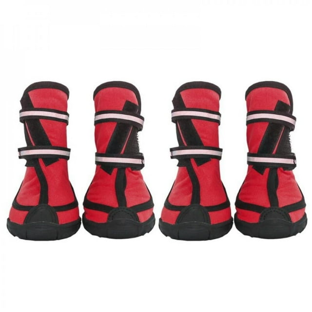 Pet Waterproof Rain Shoes for Medium Large Dogs Multi Colors Optional Dog Rain Boots Red XL