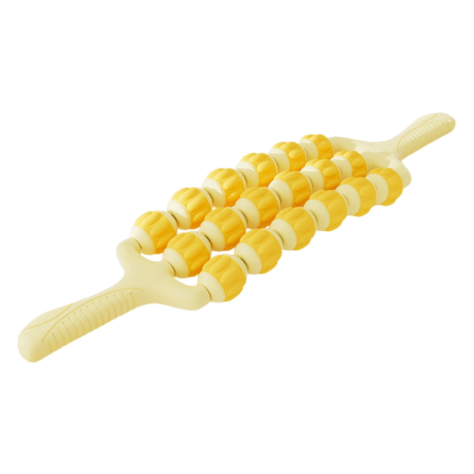 Baoblaze Massage Roller Rod Sensory Integration Training Device Deep Tissue Calf Rolling Yellow 3 Row