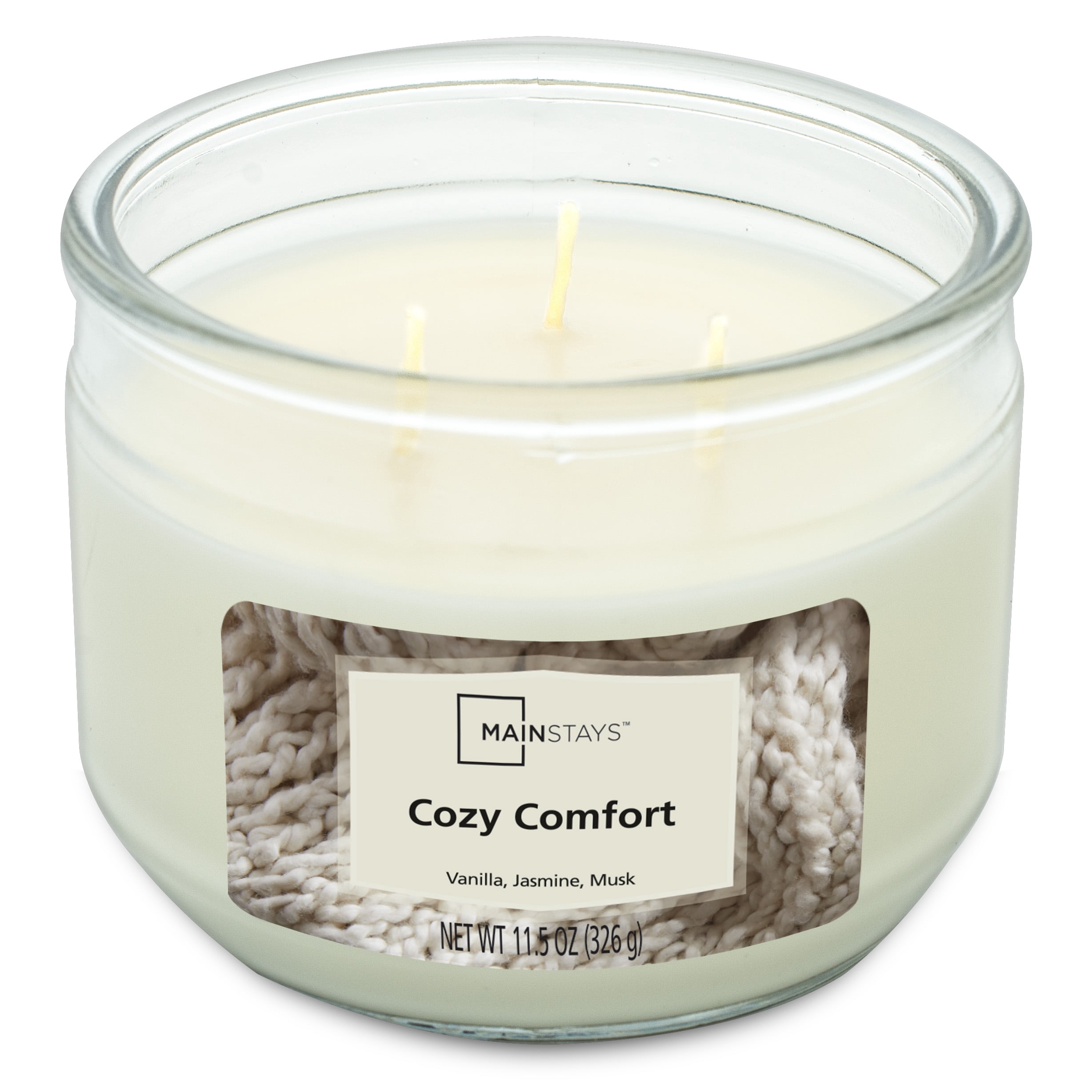 Mainstays Cozy Comfort Scented 3 Wick Candle, 11.5 oz.