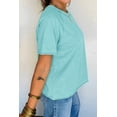 thumbnail image 2 of Women's Mint Green Mineral Wash Cropped Tee – Casual Boxy Fit for Everyday Wear, XL, 2 of 10