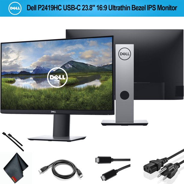 Dell P2419HC 23.8" 169 Ultrathin Bezel IPS Monitor (P2419HC) With MicroFiber Cleaning Cloth 1