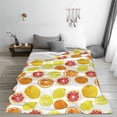 thumbnail image 5 of Pofeuu Lemon Orange Print Ultra-Soft Micro Fleece Blanket,for Bed Or Sofa,All Season Throw Blankets Flannel Blanket-60"x50", 5 of 7