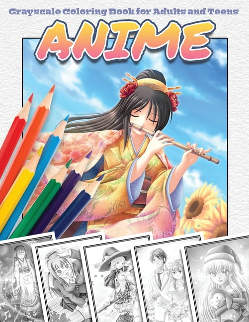 8.5x11 coloring book... Manga Practice workbook : Practice drawing anime manga 