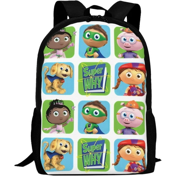 Cartoon Backpacks Super Anime Why! Adjustable Funny Laptop Backpack Double Shoulder Bag for Women Men Climbing Shopping Work