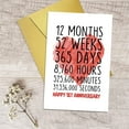 thumbnail image 3 of Happy 1st Anniversary Card for Him Her, First Wedding Anniversary Greeting Card, Funny One Year Together Anniversary Card ,Anniversary Card Gift for Him Her, Romantic Anniversary Card Gifts, 3 of 6