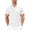 White_008, variant on Domuza Short Sleeve Vneck Polo Shirts for Men Stretch Ribbed Knit Work Collared Shirt Moisture Wicking Active Summer Golf Tees White S