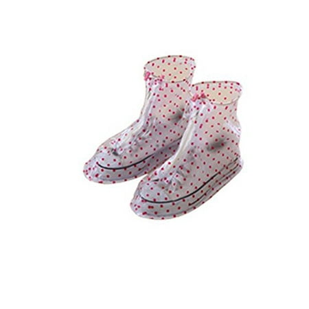 SHOEGIRLS Waterproof Shoes Cover Reusable Rain Slip-resistant Boots Covers for Women/Girls XXL Red