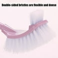 thumbnail image 4 of Multifunctional Cleaning Brush with Long Holder, Dishing & Toilet Brush, Pots and Bottles Washing, Shower Bathroom Kitchen Sink, Wall Grout and Corner Scrubber, Comfort Grip, Flexible Bristles, Pink, 4 of 6