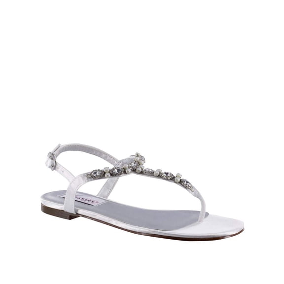 Dyeables Stella Women's Sandal, White, Size 10.0