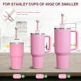 thumbnail image 6 of Reusable Long Silicone Straw Replacement with Cover for Stanley Cup Compatible with 30oz/40oz Insulated Bottles - Drinking Straw, 6 of 10