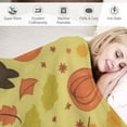 thumbnail image 3 of HENGT Cute Pine Nut Pumpkin Throw Blanket Soft Flannel Sherpa Warm Cozy Bedding Home Decor for All Seasons, 3 of 6