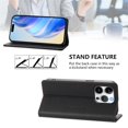 thumbnail image 4 of Wallet Case For iPhone 15 Pro 6.1inch, [RFID Blocking] PU Leather Magnetic Folio with 2 Card Slot Kickstand Flip Cover Shockproof Phone Case,Black,For iPhone 15 Pro, 4 of 8