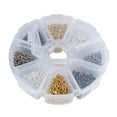 thumbnail image 3 of segolike 800pcs Mix Color Screw Eye Pin Threaded Peg Drilled Findings Jewelry Making, 3 of 9
