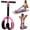 2pink, variant on Pedal Resistance Band with Handle | Upgraded 55LBS Exercise Resistance Bands for Core, Abs, Legs, Glutes, Arms, Strength, Physical Therapy, Pilates, Sit Up Workout Equipment for Women Home Gym