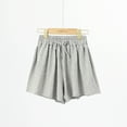 thumbnail image 5 of 4-12T Girls Casual Cotton Shorts Kids Drawstring Running Shorts Girls Summer Solid Color Workout Flowy Shorts, 2-Pack, 5 of 8