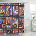 thumbnail image 1 of ABPHQTO Funky Urban Street One Abstract Geometric Edgy Bold Hip Cortina de ducha 160x180 cm, 1 of 1