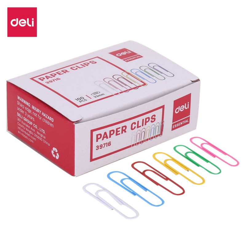 Oic Translucent Vinyl Paper Clips oic97212 Red, Blue 200 / Box Giant 