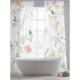thumbnail image 5 of Watercolor Wildflowers Sheer Curtains 84 Inch Length 2 Panels Set, Spring Botanical Branches Floral Voile Window Treatment Rod Pocket Curtains Sheers Drapes for Bedroom/Living Room/Kitchen 52"x84"x2, 5 of 7