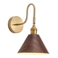 thumbnail image 4 of Aplique de pared para mesita de noche, lámpara de pared para decoración de interiores, lámpara de pared estilo granja Marrón, 4 of 9