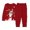 Red, variant on Themed Kids Pajama Cozy Holiday Print Loungewear For Girls Festive Family Sleepwear Soft Two Piece Outfit