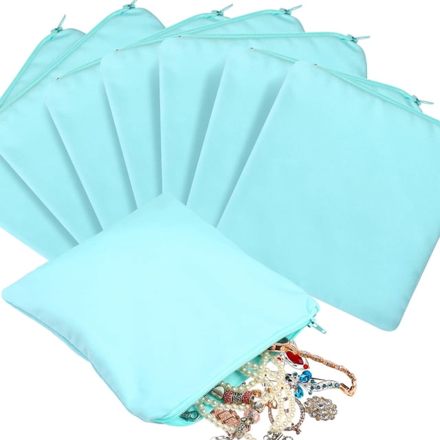 Bolsas de almacenamiento para joyas Sanwuta, de terciopelo, antimanchas, 20 x 20 cm, 8 unidades