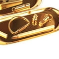 thumbnail image 3 of Storage Tray Towel Plate Oval Stainless Jewelry Tray Small Items Dessert Dish Plate Decorative Article gold L, 3 of 9