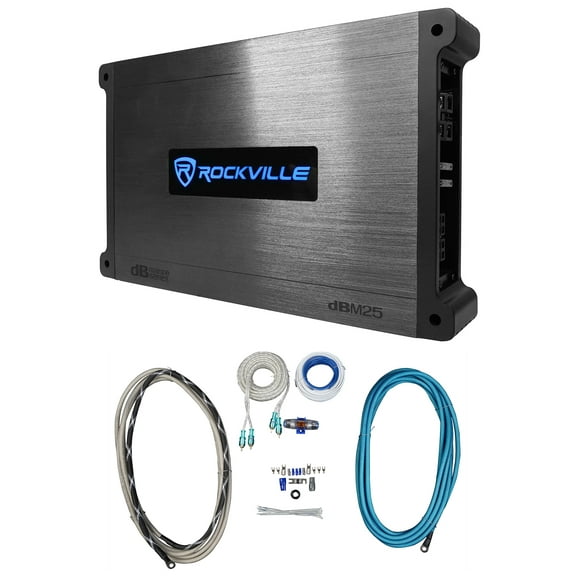 Rockville DBM25 1400w 2 Channel Marine/Boat Amplifier w/ Silicone Covers Amp Kit
