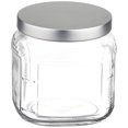 thumbnail image 1 of Anchor Hocking Bocal de Rangement en Verre avec Bouchon Poussoir, 0.5-Qt, 1 of 1