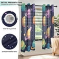 thumbnail image 5 of Universe Planets Stars Blackout Curtains 63 inch Length 2 Panels Window Decoration Curtains for Bedroom Living Room, 5 of 6