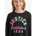thumbnail image 3 of Justice Girls Fleece Crew Neck Sweatshirt, Sizes XS - XLP, 3 of 7
