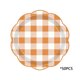 thumbnail image 1 of Platos de papel de cosecha otoñal, platos de postre a cuadros vichy, platos de papel de 23 cm para pastel, ensalada y fruta, platos desechables de otoño, vajilla a cuadros naranja y blanco - Artículos, 1 of 6