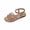 Rose Gold, variant on Women's Fashionable Versatile Plus Size Beach Sandals-Solid Color Flat Rhinestone Elastic Black 40