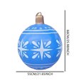 thumbnail image 3 of Bola inflable navideña decorada para exteriores, 55 cm, PVC, bolas gigantes grandes, decoraciones para árboles de Navidad, juguete sin adorno de luz, 3 of 5