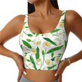 thumbnail image 2 of Picia Tulips Flowers Sports Bra for Women,Padded Strappy Sports Bras Medium Support Yoga Bra with Removable Cups,Running Yoga Bra-Medium, 2 of 9