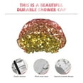 thumbnail image 5 of Kll Glitter Rainbow Pattern Shower Cap & Bath Cap For Women,Reversible Oversized Waterproof Shower Caps For All Hair Lengths,Elastic Reusable Bathing Hair Cap, 5 of 9