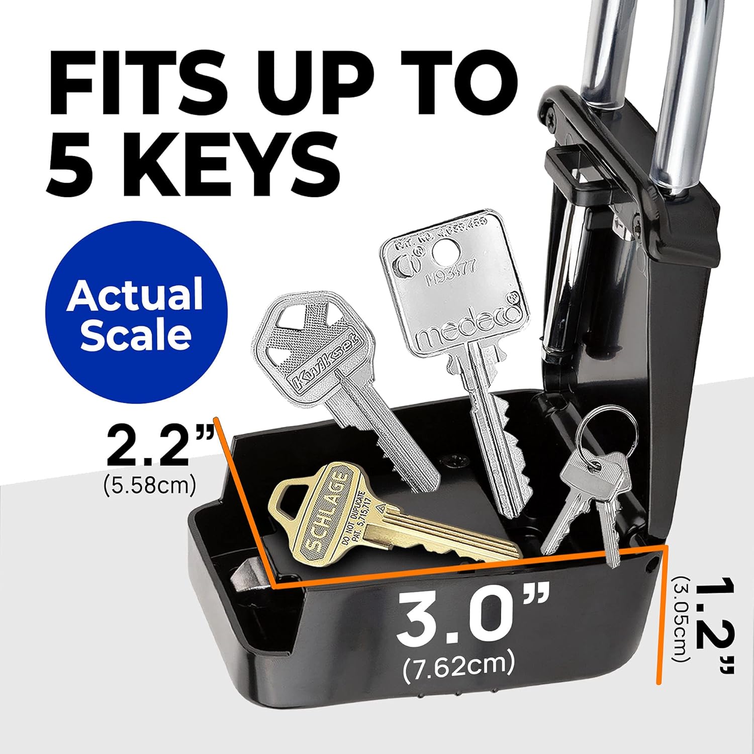 Lion Locks 1500 Key Storage Realtor Lock Box with Set-Your-Own Combination, (24 Pack, Black)