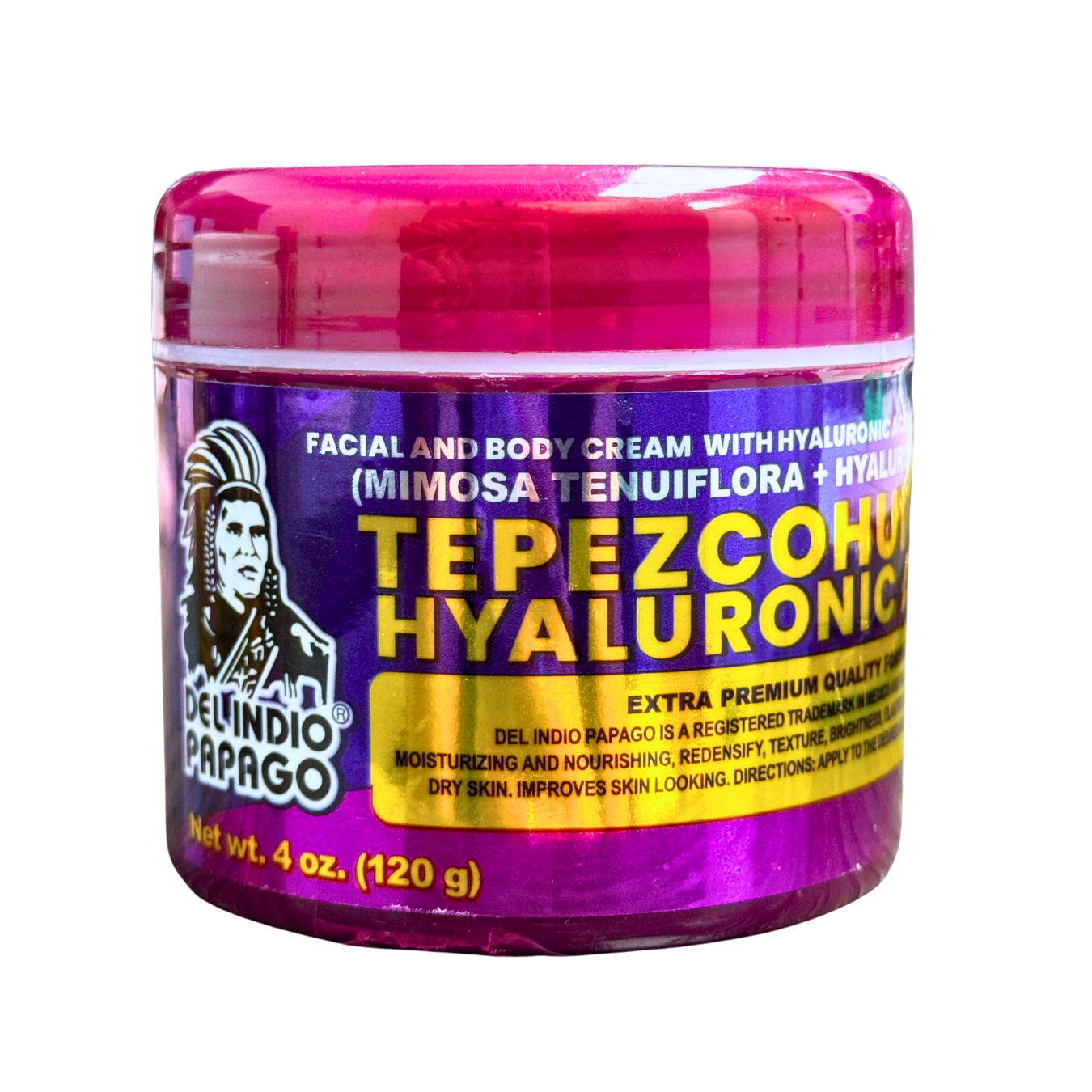Tepezcohuite + Hyaluronic Acid Facial Cream Set, Day & Night Use – Moisturizing & Nourishing Skincare, 120g Each
